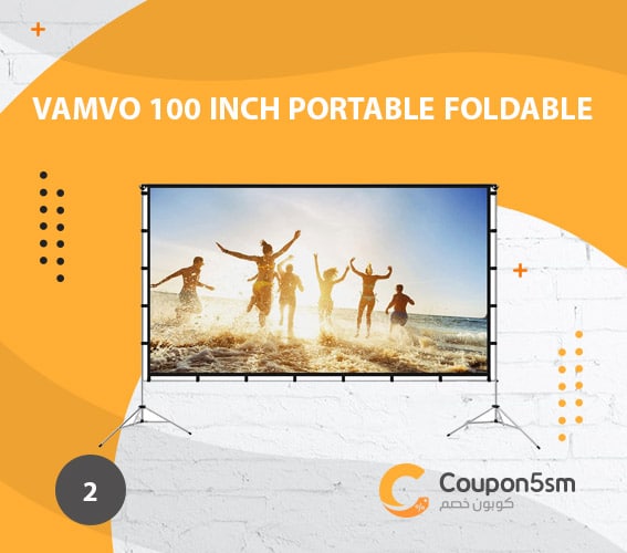 شاشة عرض بروجكتور Vamvo 100 inch Portable Foldable