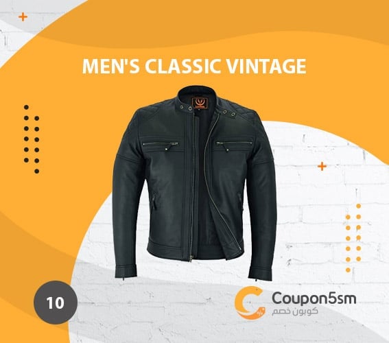 جاكت جلد Men's Classic Vintage 