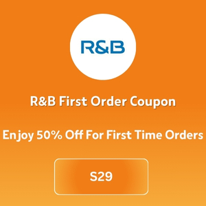 R&B First Order Coupon