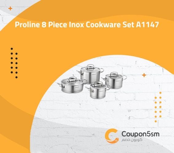 Proline 8 Piece Inox Cookware Set A1147