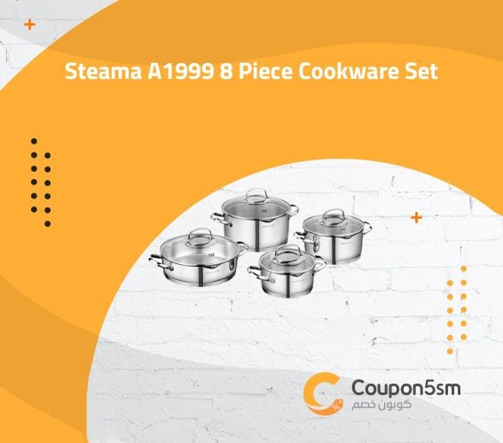 Steama A1999 8 Piece Cookware Set